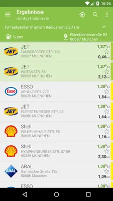 Richtig Tanken android App screenshot 9